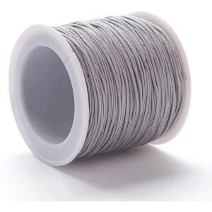 100야드 0.8mm 나일론 비딩 코드 회색 식 매듭 라테일 마크라메 줄 실 보석 제작용