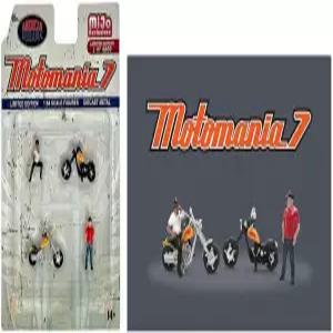 모토마니아 7인치 4피스 다이캐스트 피규어 세트(피규어 2개 오토바이 2개) 한정판 전 세계 4800피스 1/64