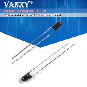 100pc LED 3mm 940nm IR 수신 다이오드 원형 튜브 라이트