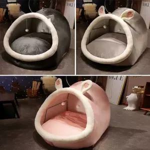 실내 보온 텐트 겨울 방 난방 침대 난방텐트 핑크