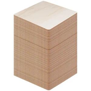 닝완 60개 미완성 합판 시트 8 x 인치 두께 1 /8 DIY 공예용 사각 나무 빈칸 페인팅