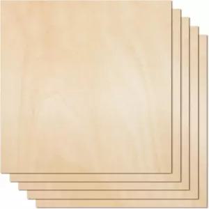 합판 시트 보드 A 등급 16 x 12 1 /8 인치 두께 3mm 공예용 미완성 배스우드 5개 팩 Braftiff