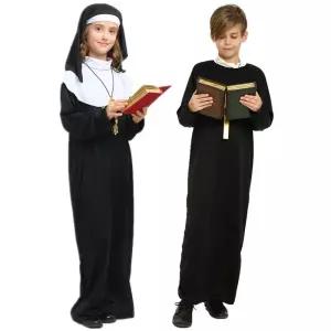 사제복 수녀복 할로윈코스튬 빅사이즈 망토 신부님옷 종교의상