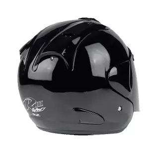 남녀 공용 오토바이 스쿠터 헬멧 Ram3 밝은 검정색 하프 헬멧 오프로드 여름 레이싱 카스케 카파세테 카스