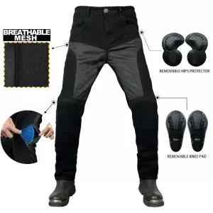 2024 PK719 업그레이드 모델 오토바이 여름 라이딩 바지 통기성 그물 나이트 CE인증 장비 낙하 방지 청바지