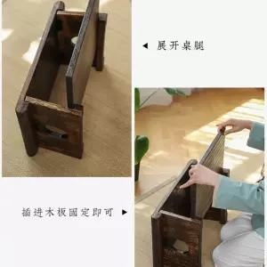 일본식 다과상 전통 우드 낮은 원목 소반 다도상 손님 미니