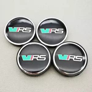 자동차휠캡 4개 56mm 60mm 자동차 휠 센터 허브 캡 림 커버 VRS 로고 엠블럼 스티커 스코다 옥타비아 파비