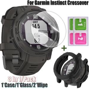 [호환품]가민 호환 tinct 크로스오버 스마트 호환 팔찌 케이스 보호 커버 3 in 1 시계 밴드 스트랩 프레임