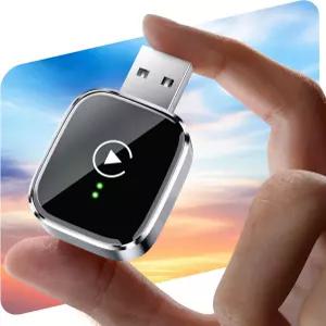 케이블 USB 및 USB-C /Type-C 플러그가 있는 2026용 레드레이크 무선 카플레이 어댑터 미니 사이즈