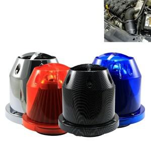 [호환품]자동차 콘 에어 필터 콜드 흡기 엔진 스포츠 성능 76MM 3.0 인치 레이싱 카본 어댑터 하이 플로우