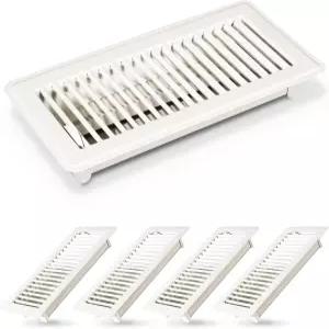 OSMOFUZE 플로어 레지스터 홈 플로어용 4 x 10 인치 통풍구 커버 조절 가능한 에어 천장 마그네틱 PVC