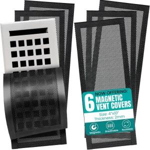 에포레스트 바닥 통풍구 커버 마그네틱 - 6팩 에어 필터 메쉬 스크린 먼지 레지스터 디플렉터 강력한 세척