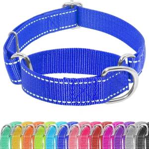 세예조 마팅게일 도그 칼라 버클이 없는 반려견용 슬립 마틴 반사형 반려동물 훈련 조절 가능한 헤비 듀티