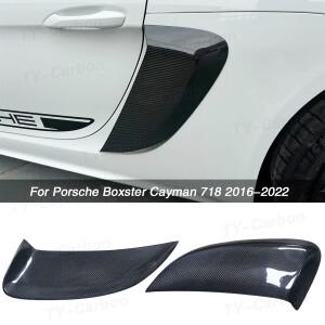 [호환품]포르쉐 호환 박스터 카이맨 718   자동차 액세서리 FRP 실제 탄소 섬유 사이드 에어 벤트 범퍼 배