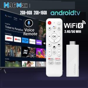 안드로이드 TV 스틱 올위너 H313 쿼드 코어 4K 와이파이6 블루투스 음성 어시스턴트 리모컨 게임 미디어 플