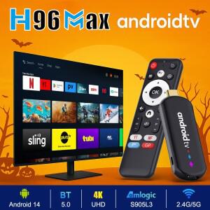 H96max S905L TV 스틱 안드로이드14 쿼드 코어 BT5.0 4K@30fps 2.4G&5G Wifi6 2GB 16GB 구글 음성 비서 미
