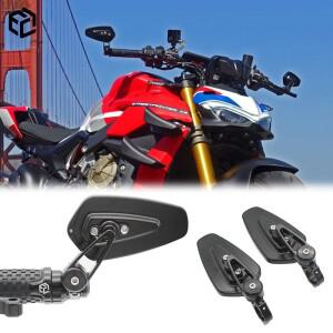바이크 오토바이 백미러 핸들 바 거울 22MM DUCATI Panigale Streetfighter V4 1098 Monster 821 Diavel 12