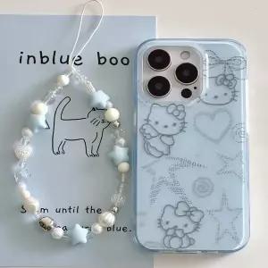 심플 라인 헬로키티 러블리 스타즈 러브 폰 케이스 아이폰 호환 16 14 12 13 11 15 Pro Max PLUS Y2K 카툰