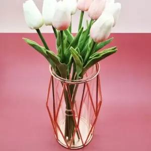 꽃병 인테리어 투명 고급 화병 대형 로즈골드 (WFJPVB6)