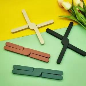 냄비받침대 실리콘 접이식 인테리어 접시 받침 화이트 (WFJPVAD)