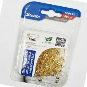 금색 바지 접기 옷핀 32mm 60개 고정 지퍼대체 의류 고정핀 (WFJ5T1F)