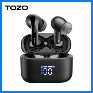 TOZO T20 진정한 무선 이어버드 Bluetooth 헤드폰 듀얼 마이크 통화 소음 차단 기능이 있는 48.5시간 재생