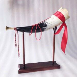 뿔피리 나팔 악기 내추럴 스탠드 전쟁 외부 코셔 대 50cm . 광택 48cm