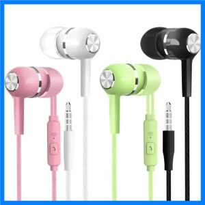 유선 헤드폰 스포츠 이어버드 베이스 3 5 잭 폰 이어폰 마이크 포함 스테레오 헤드셋 볼륨 조절 음악 이어