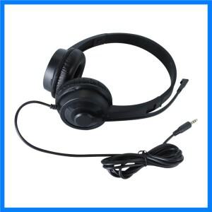 유선 3.5mm 헤드셋 콜 센터 헤드폰(마이크 포함) 게임용 소음 차단 컴퓨터 PC Lapt용 오버이어 헤드셋