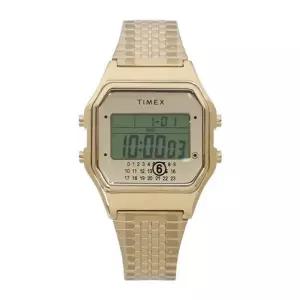 MM6X타이맥스 25FW 골드 톤 T80 디지털 손목 시계 TWG067500QY GOLD