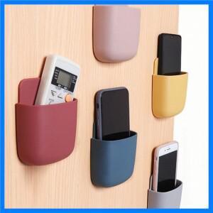 벽 마운트 스토리지 박스 휴대 전화 플러그 홀더 스탠드 랙 에어컨 TV에 대 한 원격 제어 스토리지 주최자