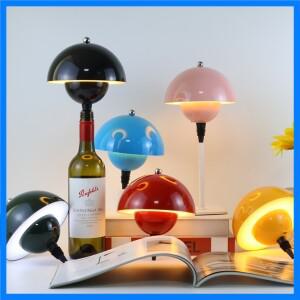 꽃봉오리 무드등 터치 디밍 3색 충전식 병 램프 충전식 LED 책상 램프 침실 바 레스토랑용