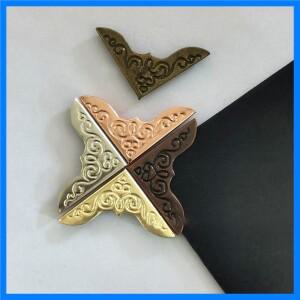 20pcs 23mm 사진 코너 프로텍터 앨범 메뉴 책 폴더 스크랩북 가장자리 금속 코너 장식 공예 사무용품