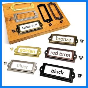 6pcs 30x83mm 철 서랍 이름 카드 홀더 레이블 당겨 프레임 핸들 파일 보석 가슴 가구 캐비닛 나무 선물 상