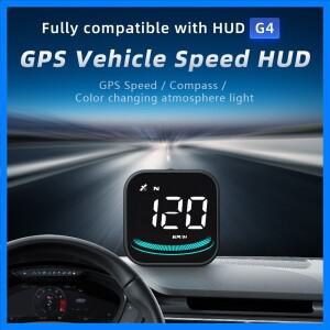G4 헤드업 디스플레이 LED 자동 속도계 나침반 앰비언트 라이트 스마트 디지털 알람 리마인더 GPS 모든 차