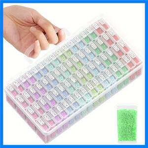 64 그리드 다이아몬드 페인팅 보관 상자 1개 다이아몬드 자수 상자 DIY 공예 작은 구슬 보관에 적합