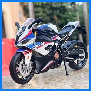 1:12 BMW S1000RR 오토바이 자동차 모델 장난감 고무 타이어 앞바퀴 스티어링 혼다 CBR1000RR 파이어 블레