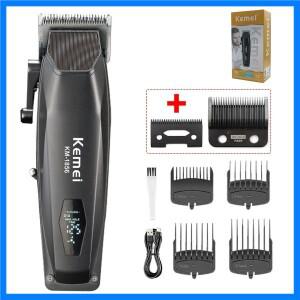 Kemei KM-1856 전기 충전식 최고의 헤어 트리머 전문 무선 이발사 헤어 클리퍼 트리머 헤어 커팅 머신