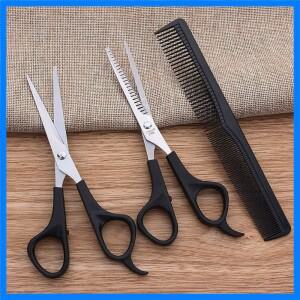 남성/여성용 7인치 미용 가위 세트 3개 숱가위 스타일링 마무리 포인트 컷 및 플랫 컷 전문가용 살롱 품질