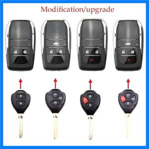 새로운 자동차 키 쉘 수정 된 플립 접이식 원격 키 케이스 쉘 도요타 RAV4 Wish Camry Hiac Corolla Hilux