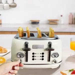 토스트기 4구 토스터기 베이킹 식빵 자동 빵집 굽기 스텐 기계 조절 베이글