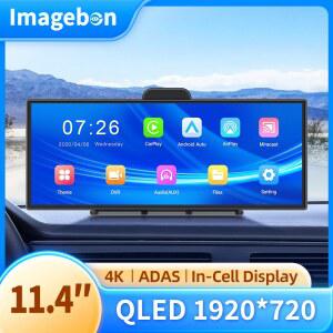 업그레이드된 IMAGEBON 11 4인치 무선 CARPLAY 대시 DVR H70 카메라 ANDROID 자동 4K 차량용 디스플레이 GPS