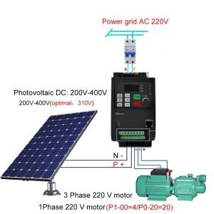2.2KW 태양광 인버터 DC200-400V ~ 220V MPPT 충전 컨트롤러 CE 인증(오프 그리드 시스템용)