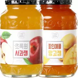 초록원 사과잼 1kg + 파인애플망고잼