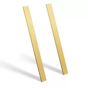 U0U 2개입 C360 황동 평철 1/8 x 1 12 직사각형 봉재 칼 제작 및 공예 취미용 황동판 (노랑 )