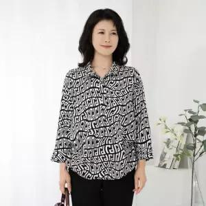 엄마옷 카라 셔링 블라우스 1GHJ24262 중년여성 마담 60 70대  빅사이즈 할머니