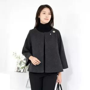 엄마옷 울 라운드 망토자켓 1GHJ24142 중년여성 마담 60 70대  빅사이즈 할머니