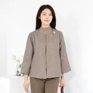 엄마옷 헤링본 라운드 망토자켓 1GHJ24141 중년여성 마담 60 70대  빅사이즈 할머니