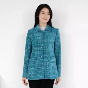 엄마옷 벨벳 체크 컬러 자켓 1GHJ24166 중년여성 마담 60 70대  빅사이즈 할머니