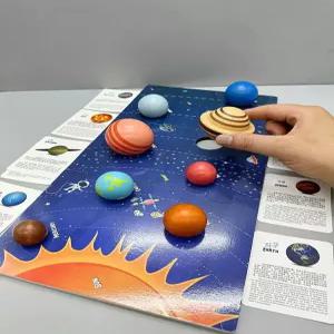 태양계 행성 모형 우주 과학교구 교구 우드 학원 초등학교 자전 과학수업 조립식 세트